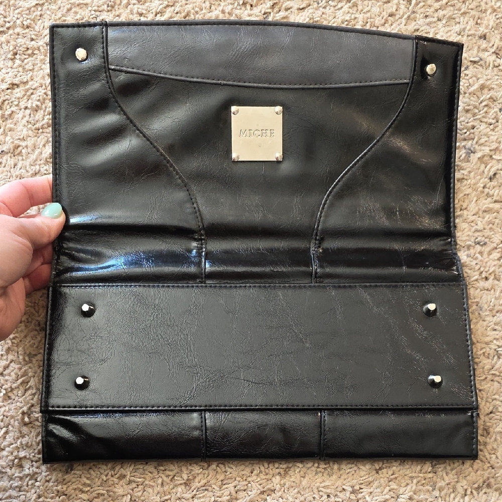 Miche Elegant Black Clutch with Silver Details